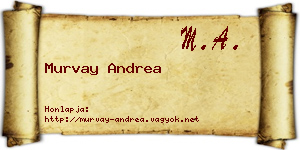 Murvay Andrea névjegykártya